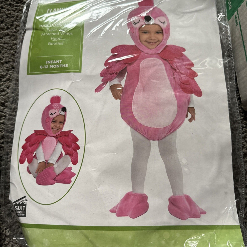 Flamingo Pink Bird Tropical Animal Fancy Dress Up Halloween Baby Child Costume